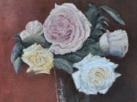 Le rose  Olio su tela - 30 x 40